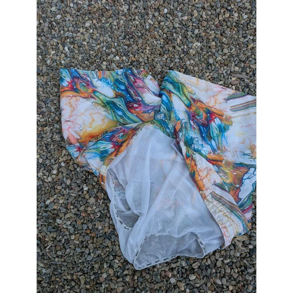 Boardies Swim Shorts Trunks Lined Medium Colorful Marble